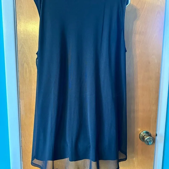 Black Sleeveless Mixed Media Top - Picture 6 of 8